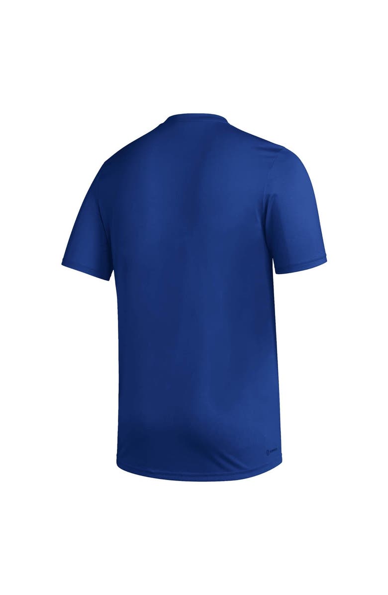 adidas Men's adidas Royal Kansas Jayhawks Fadeaway Basketball Pregame AEROREADY T-Shirt, Alternate, color, Royal