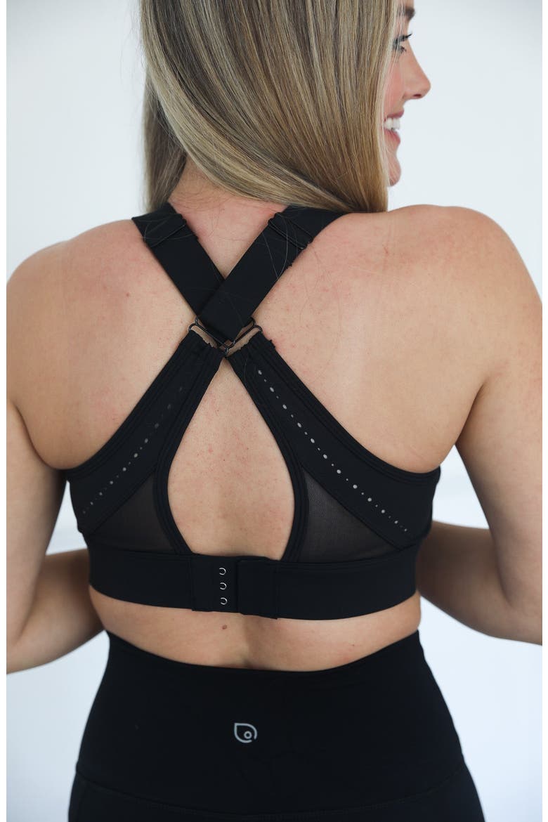 Venice 5 Ultimate Support Full Coverage Nursing and Pumping Sports Bra, Alternate, color, Noir