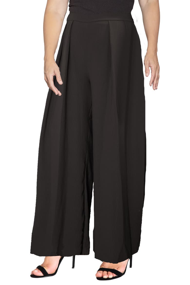 High Waist Wide Leg Pants, Main, color, BLACK