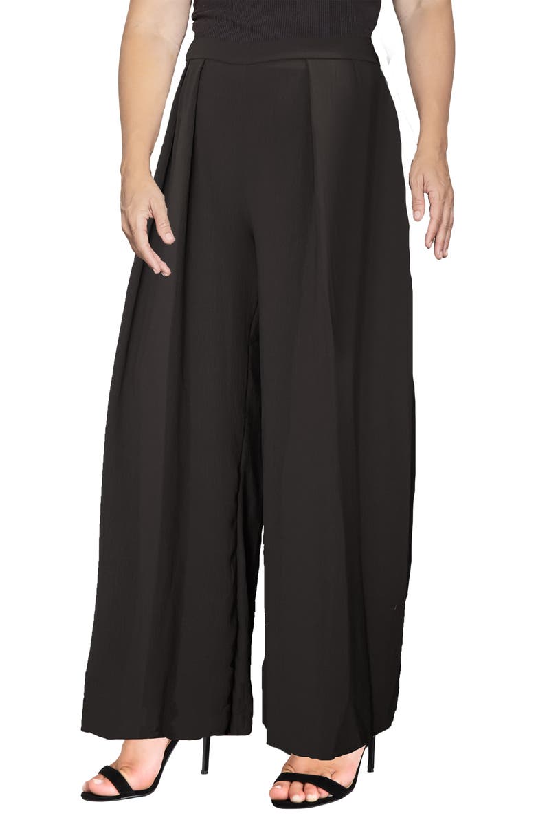 Standards & Practices High Waist Wide Leg Pants, Main, color, Black