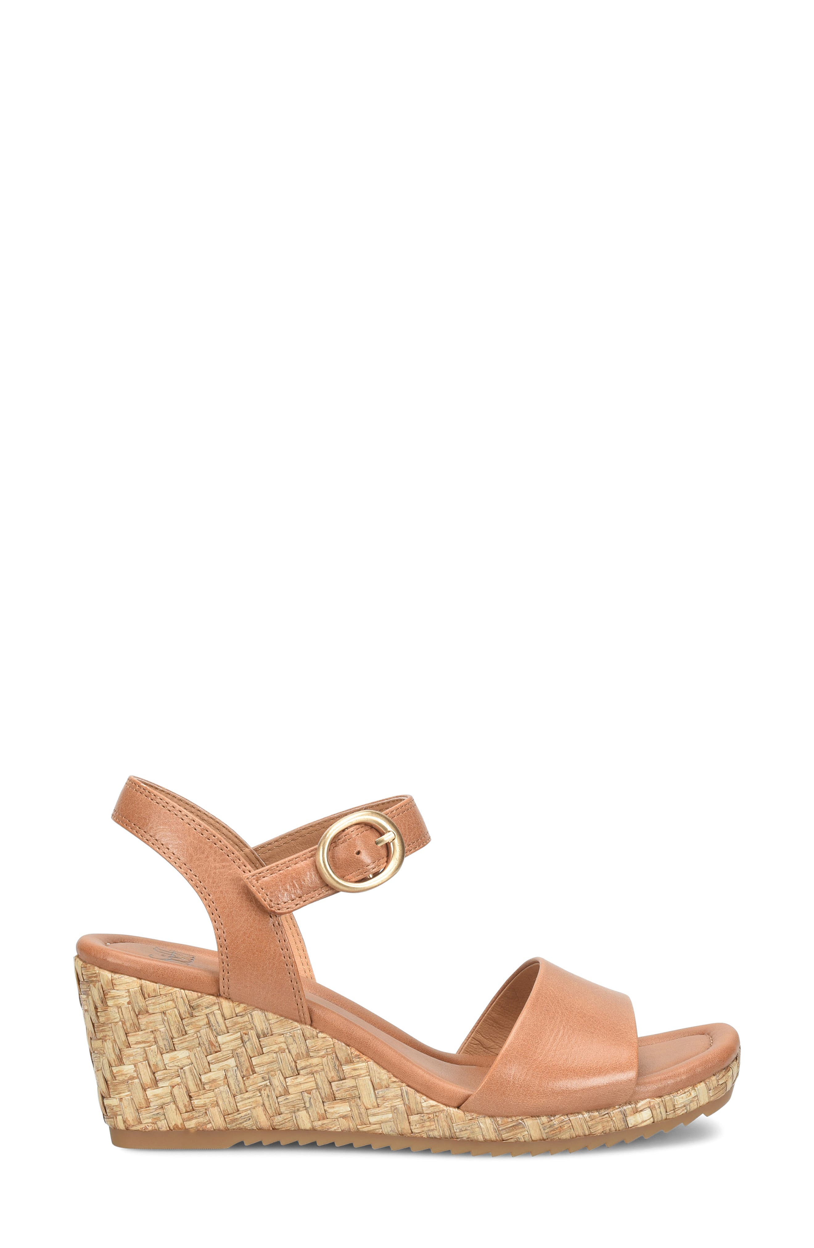 Söfft Inez Wedge Sandal, Alternate, color, Luggage