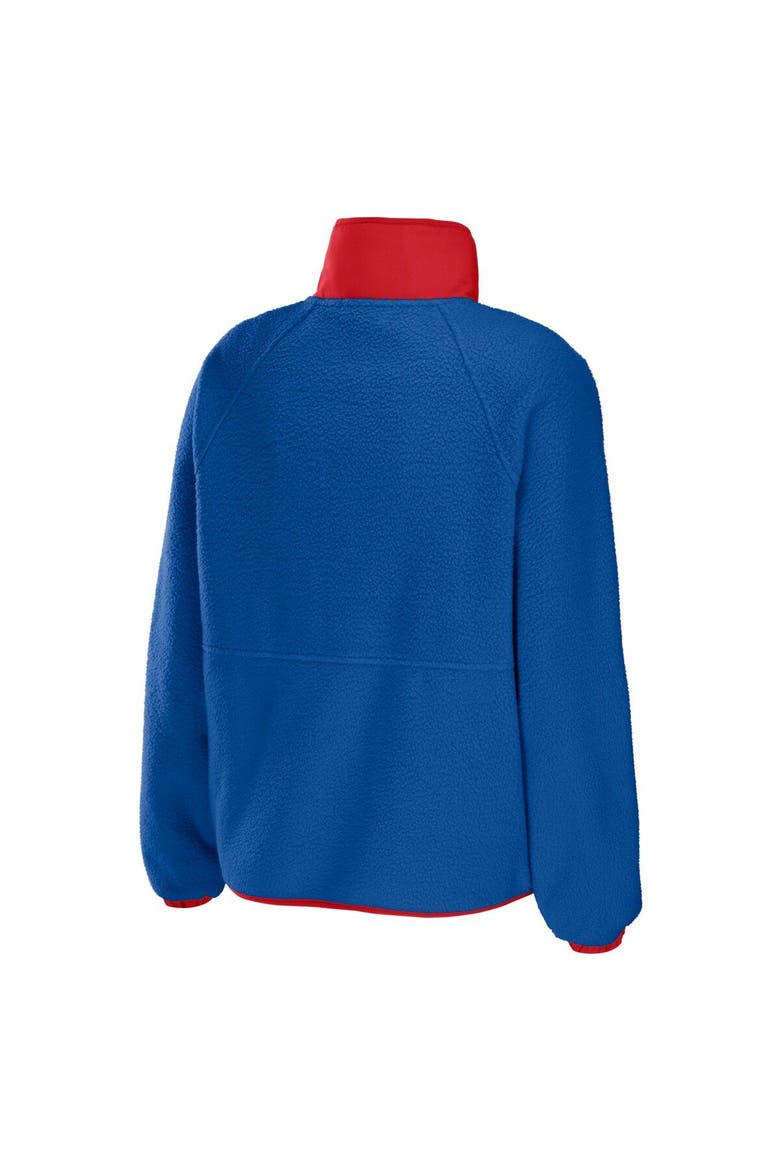 Women's WEAR by Erin Andrews Royal Buffalo Bills Polar Fleece Raglan Full-Snap Jacket, Alternate, color, Royal