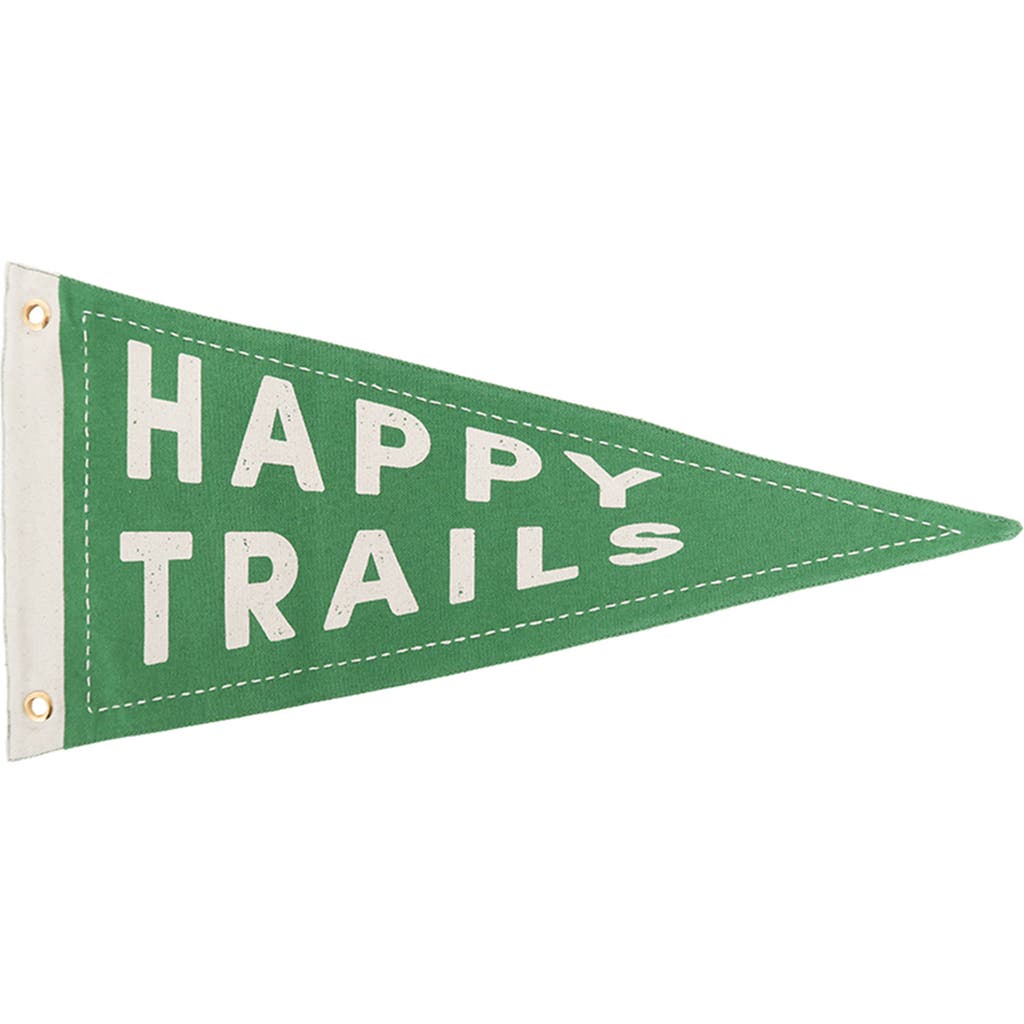 Daydream Society Camp Explorer Happy Trails Canvas Pennant In Multi