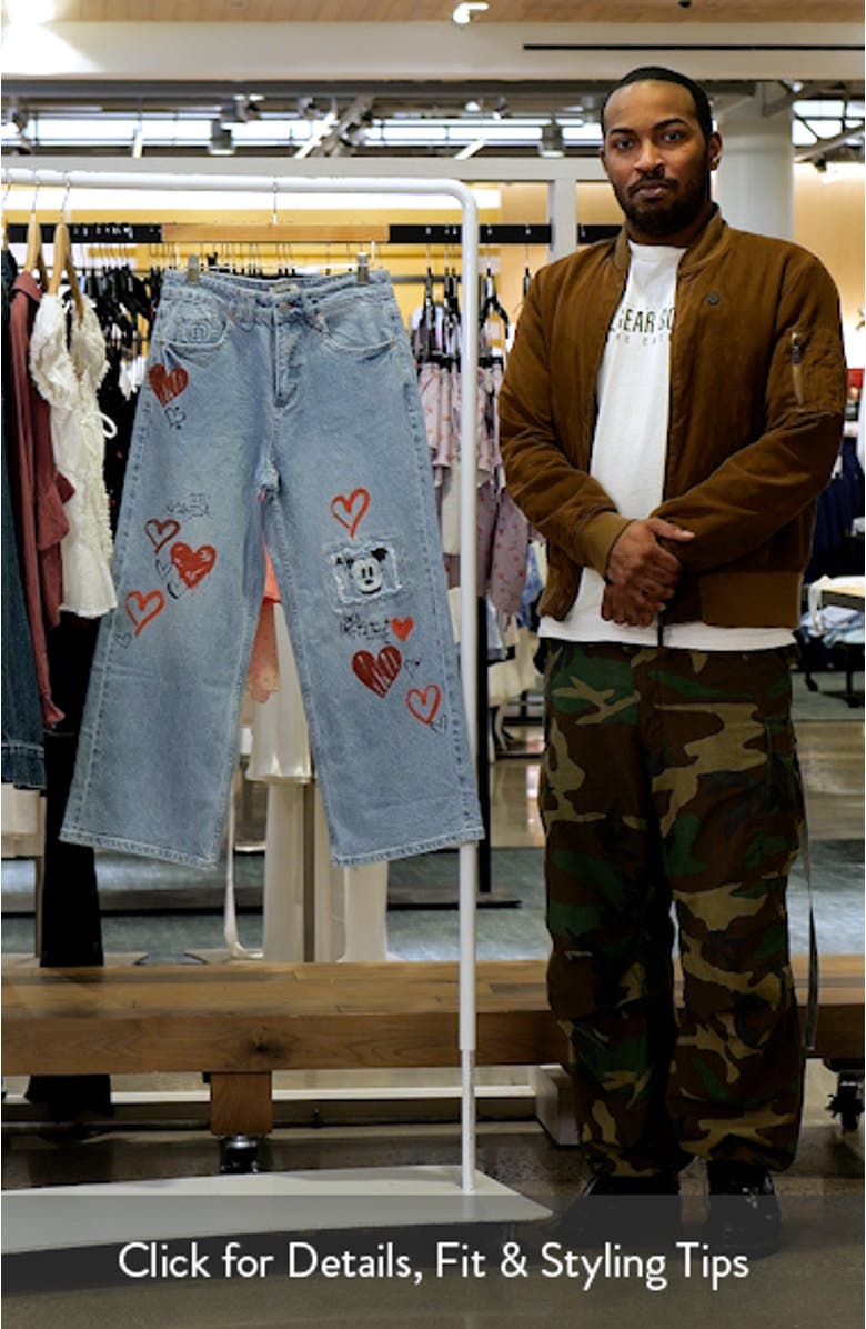 Printed Wide Leg Jeans, sales video thumbnail