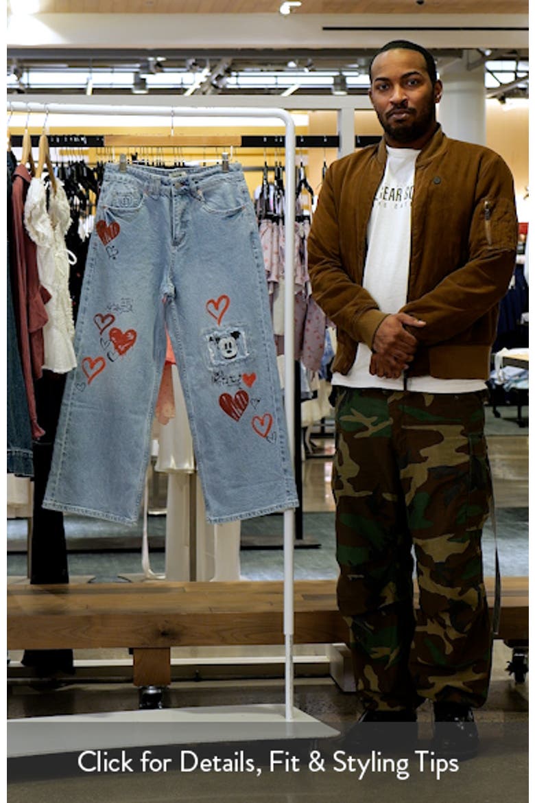 Printed Wide Leg Jeans video
