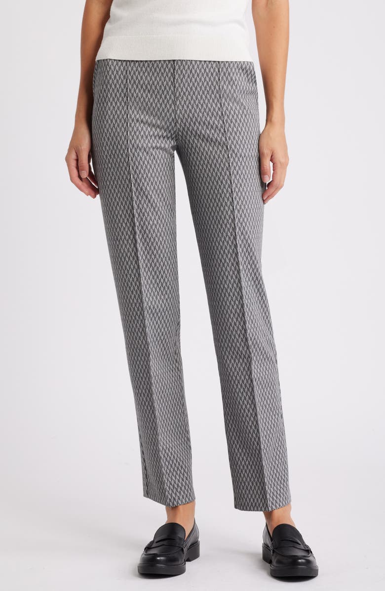 Hue Pintuck Pull-On Pants, Main, color, Grey Geo