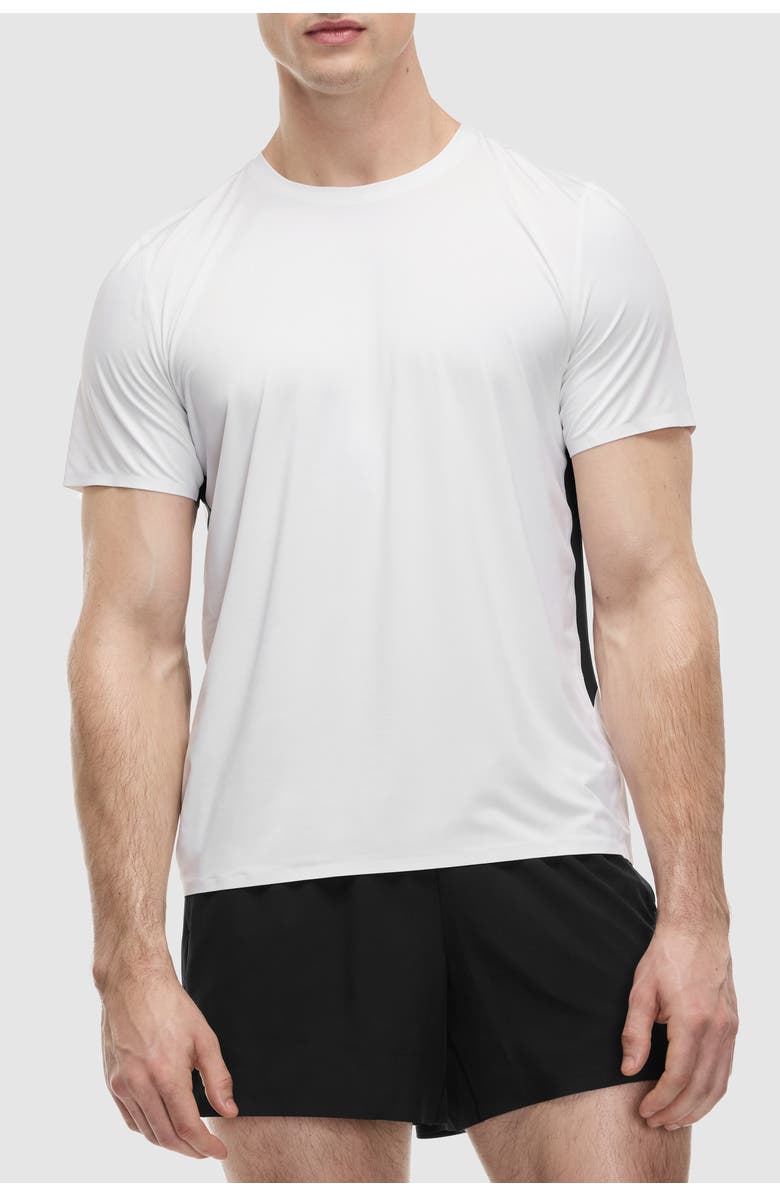 Peloton Interlock Bonded Short Sleeve, Alternate, color, Bright White