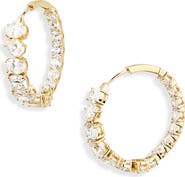 Nadri Rockstars Cubic Zirconia Hoop Earrings