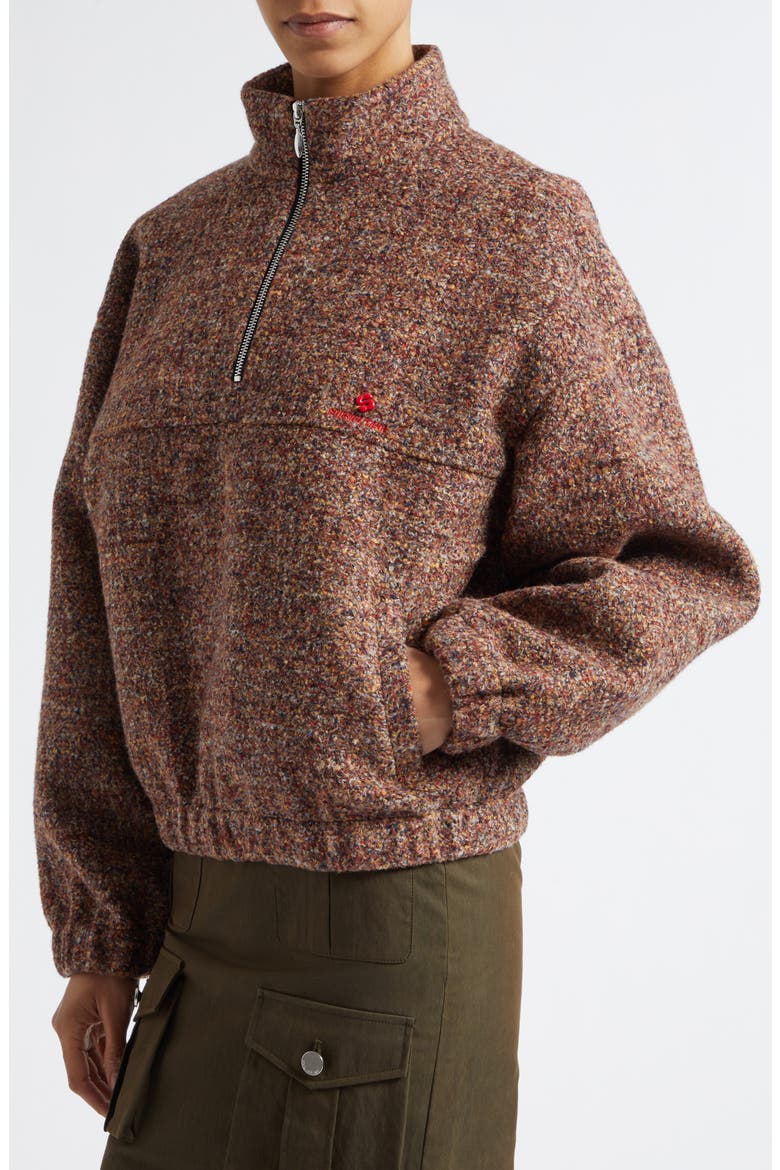 Flecked Half Zip Sweater, Alternate, color, VARIEDNESS