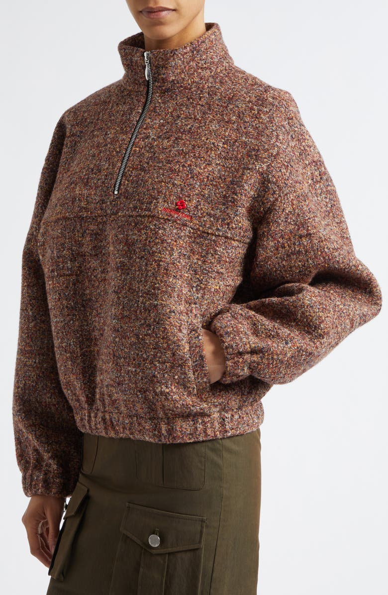 Shushu/Tong Flecked Half Zip Sweater, Alternate, color, Variedness
