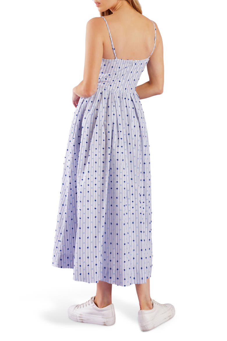 Textured Dot Midi Dress, Alternate, color, BLUE