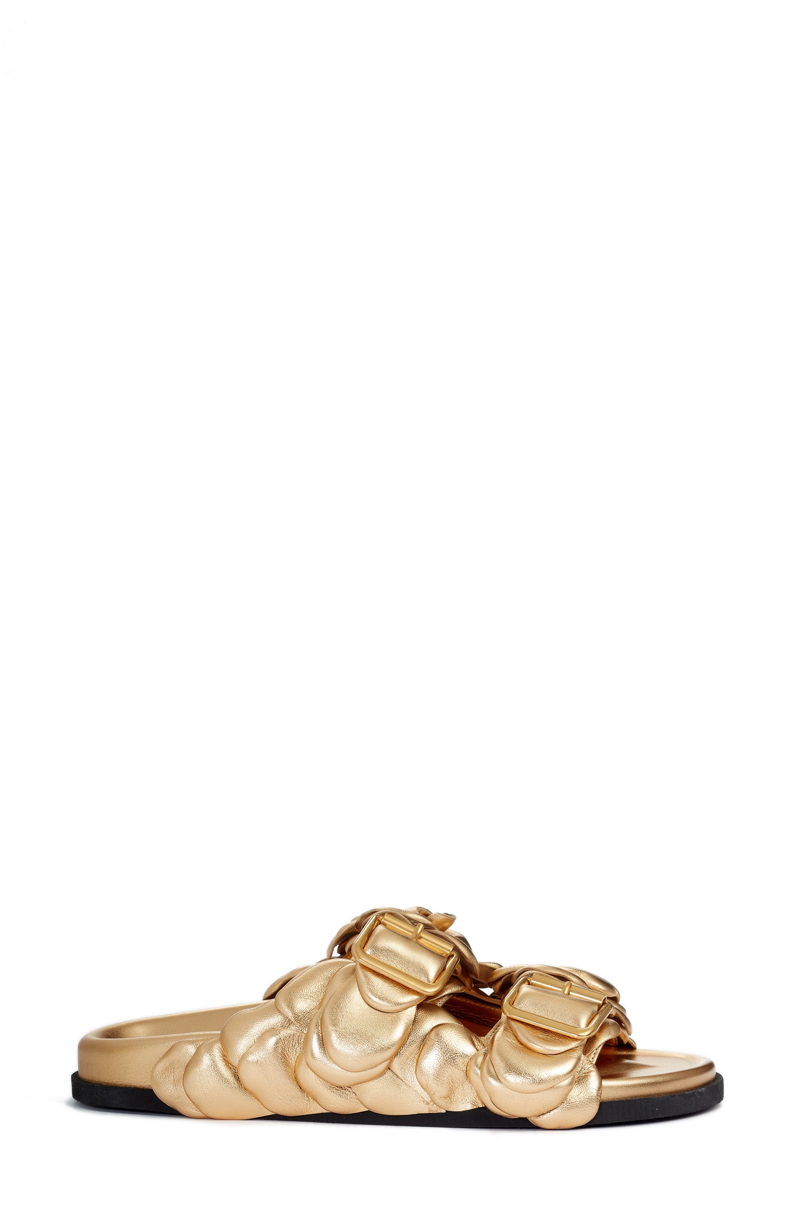 Valentino Garavani Atelier 03 Rose Edition Metallic Slide Sandal, Alternate, color, 