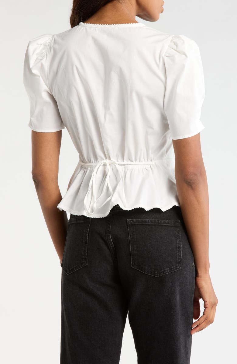 WAYF Stretch Cotton Peplum Top, Alternate, color, 