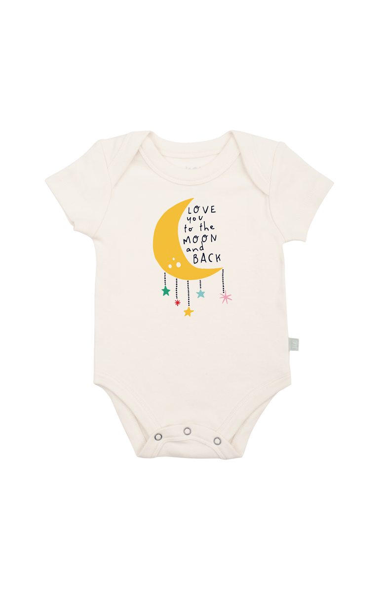 Finn + Emma Organic Baby Graphic Bodysuit | Moon and Back, Main, color, Off White