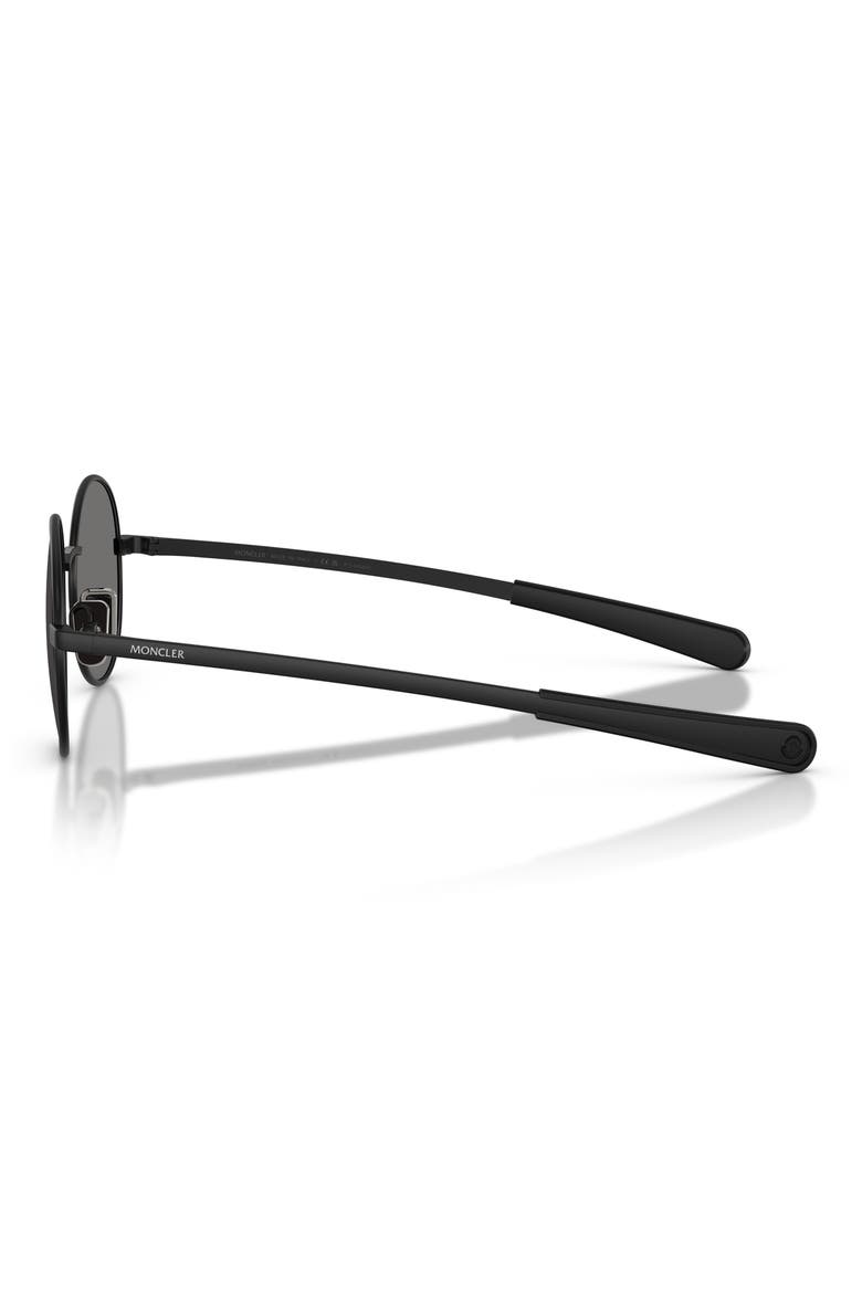 Centro 50mm Polarized Oval Sunglasses, Alternate, color, MATTE BLACK / DARK GREY