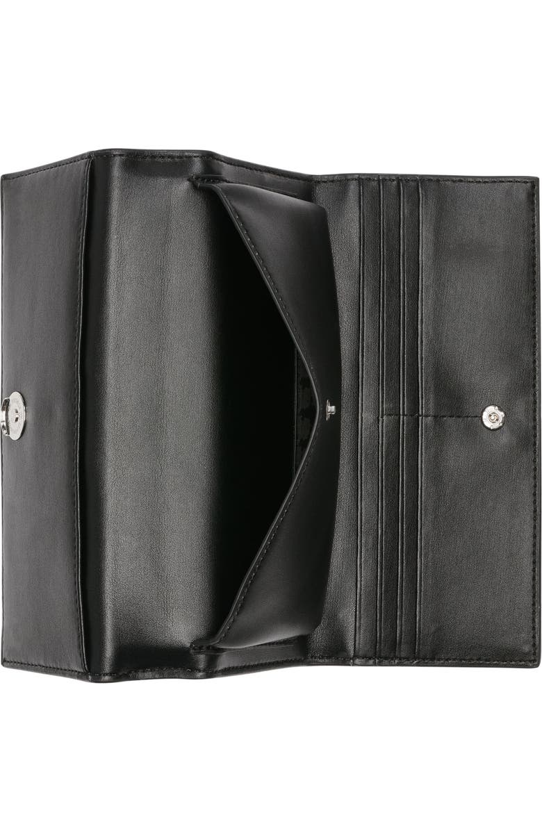 KARL LAGERFELD PARIS Jaqueline Wallet on Chain, Alternate, color, Black/White