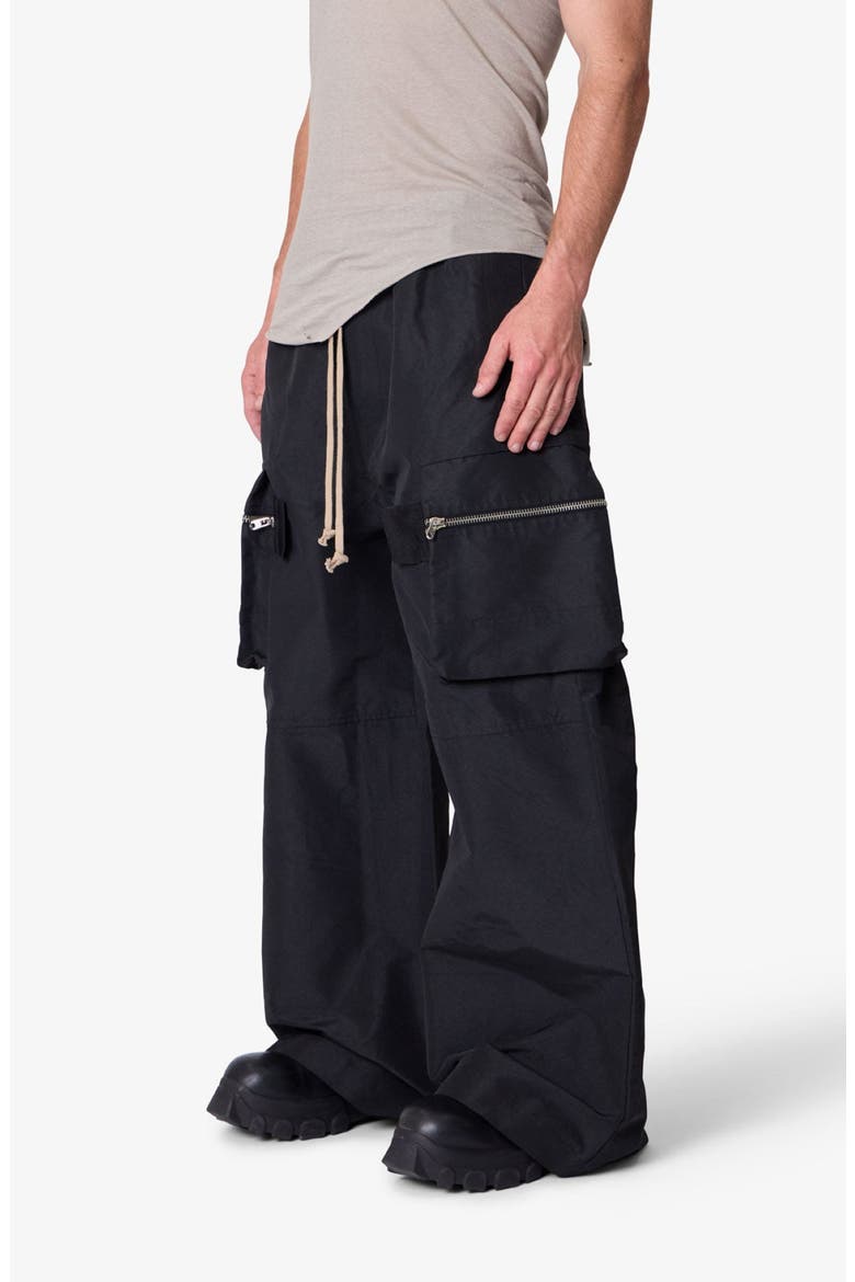 Baggy Rave Zip Cargo Pants, Alternate, color, BLACK