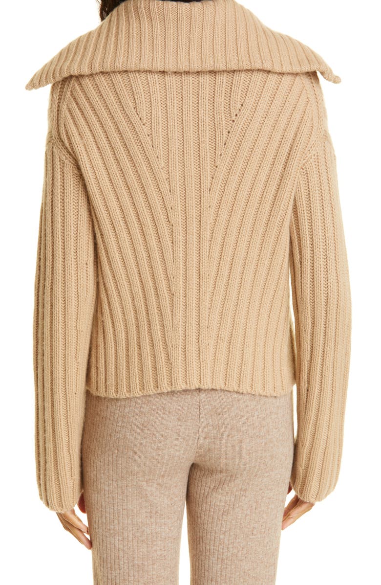 Vince Wool & Cashmere Zip-Up Sweater, Alternate, color,