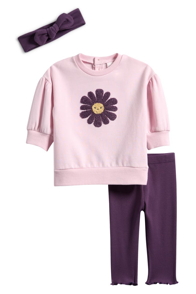 Flower Tunic, Leggings & Headband Set, Main, color, FLOWER