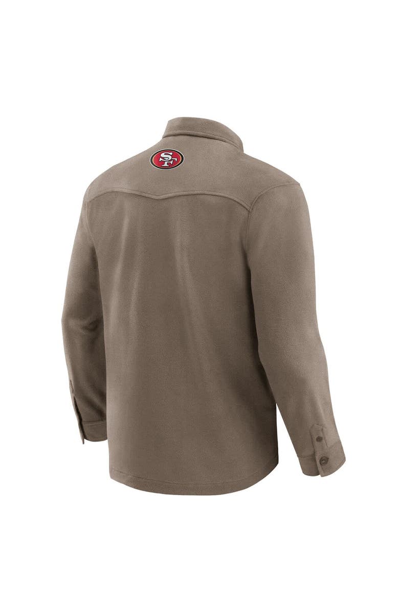 Darius Rucker Collection by Fanatics Men's Darius Rucker Collection by Fanatics Tan San Francisco 49ers Polar Fleece Cozy Button-Up Shirt, Alternate, color, Tan