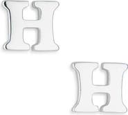 MARLYN SCHIFF Block Letter Initial Stud Earrings