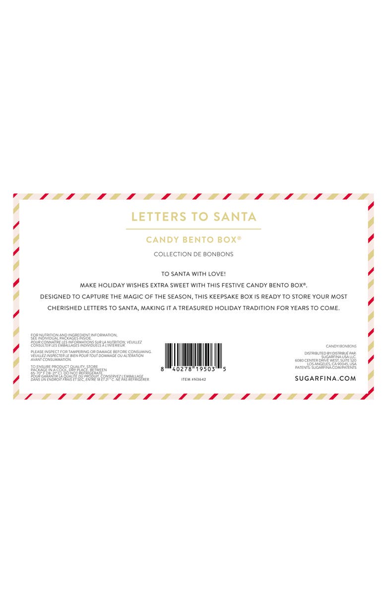 sugarfina Letters to Santa 2-Piece Candy Bento Box, Alternate, color,
