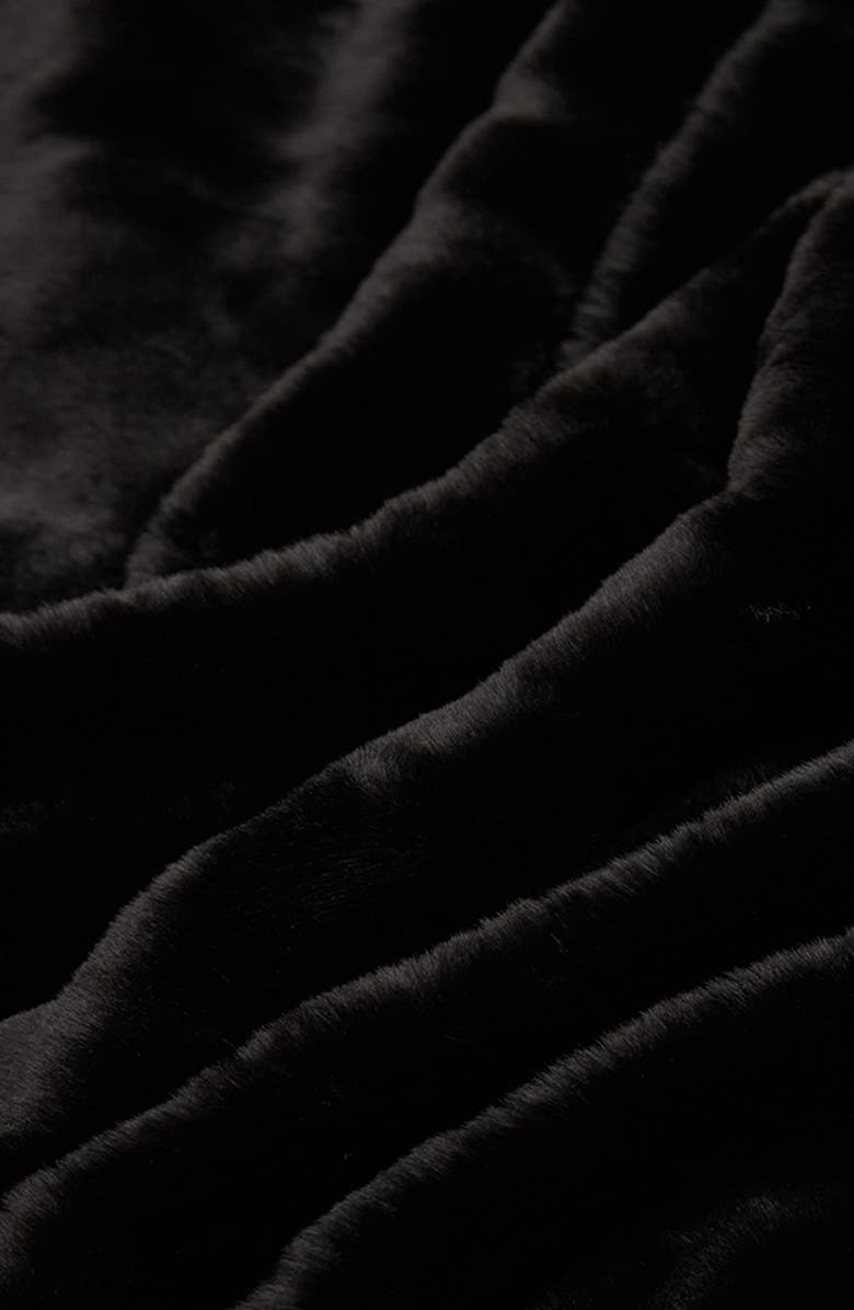 Apparis Brady Faux Fur Throw Blanket, Alternate, color, Noir