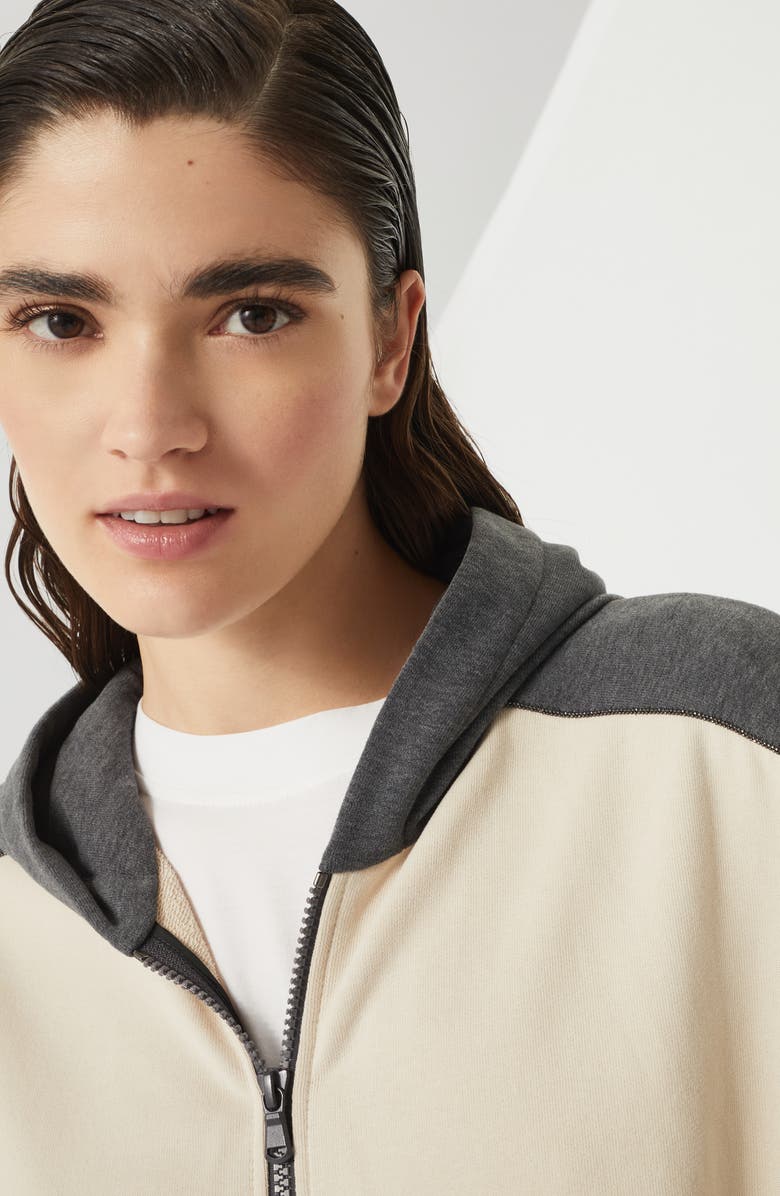 Brunello Cucinelli Smooth cotton French terry sweatshirt, Alternate, color, 