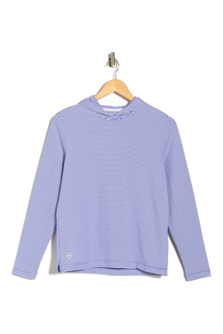 Pine Vista Stripe Performance Hoodie, Alternate, color, PACIFIC BLUE / WHITE