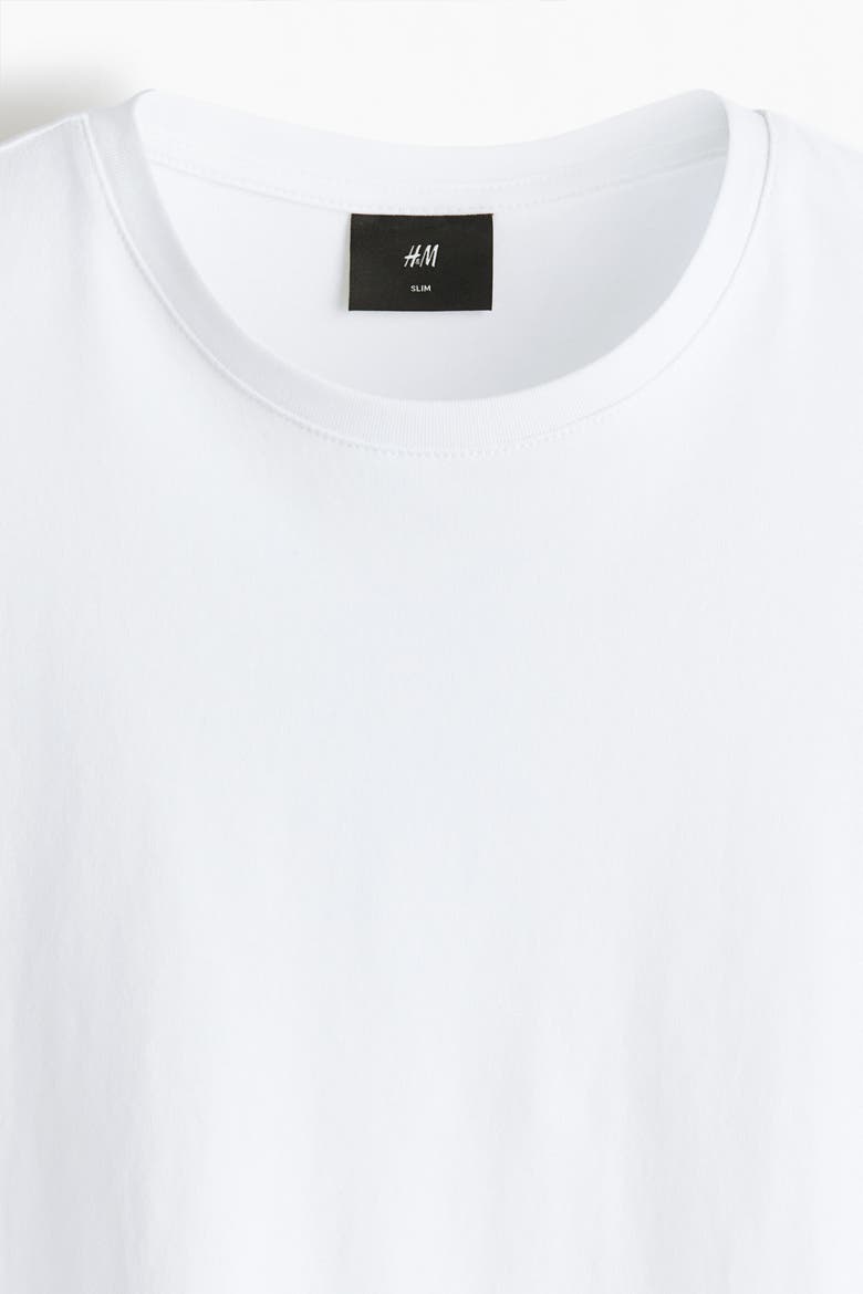 3-pack Slim Fit T-shirts, Alternate, color, White