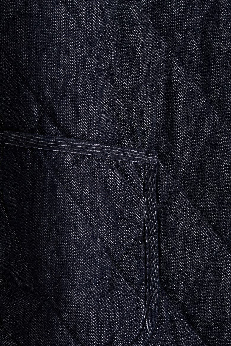Quilted Denim Jacket, Alternate, color, Dark denim blue