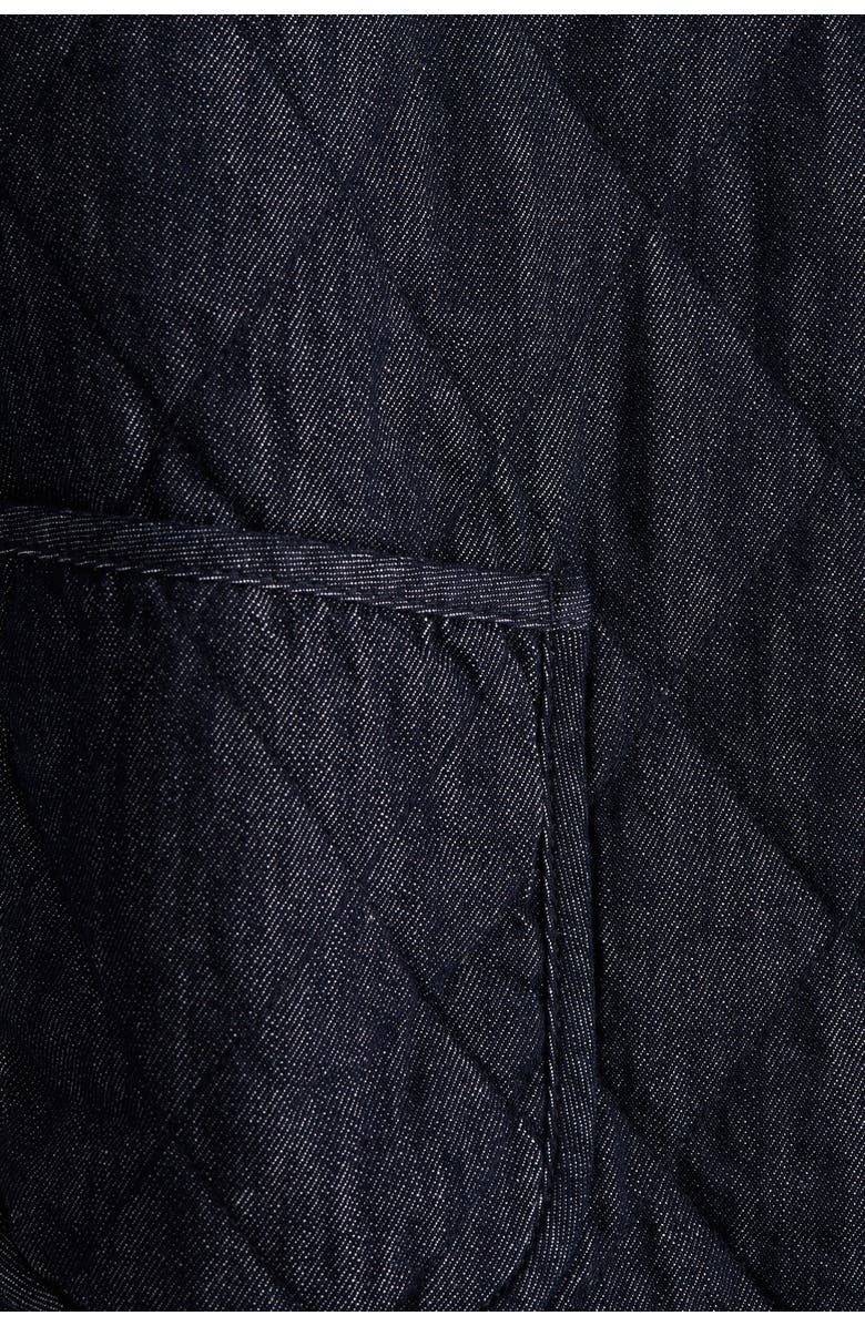 H&M Quilted Denim Jacket, Alternate, color, Dark Denim Blue