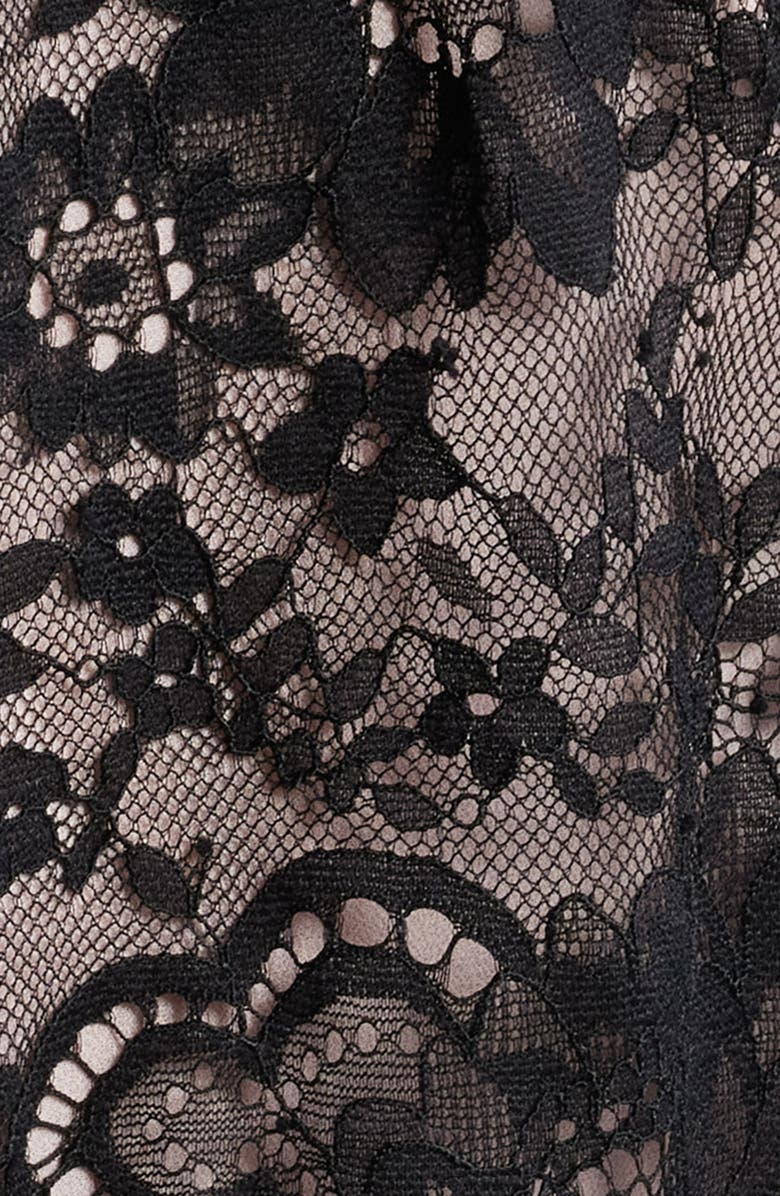 LoveShackFancy Levina Lace Minidress, Alternate, color, Black