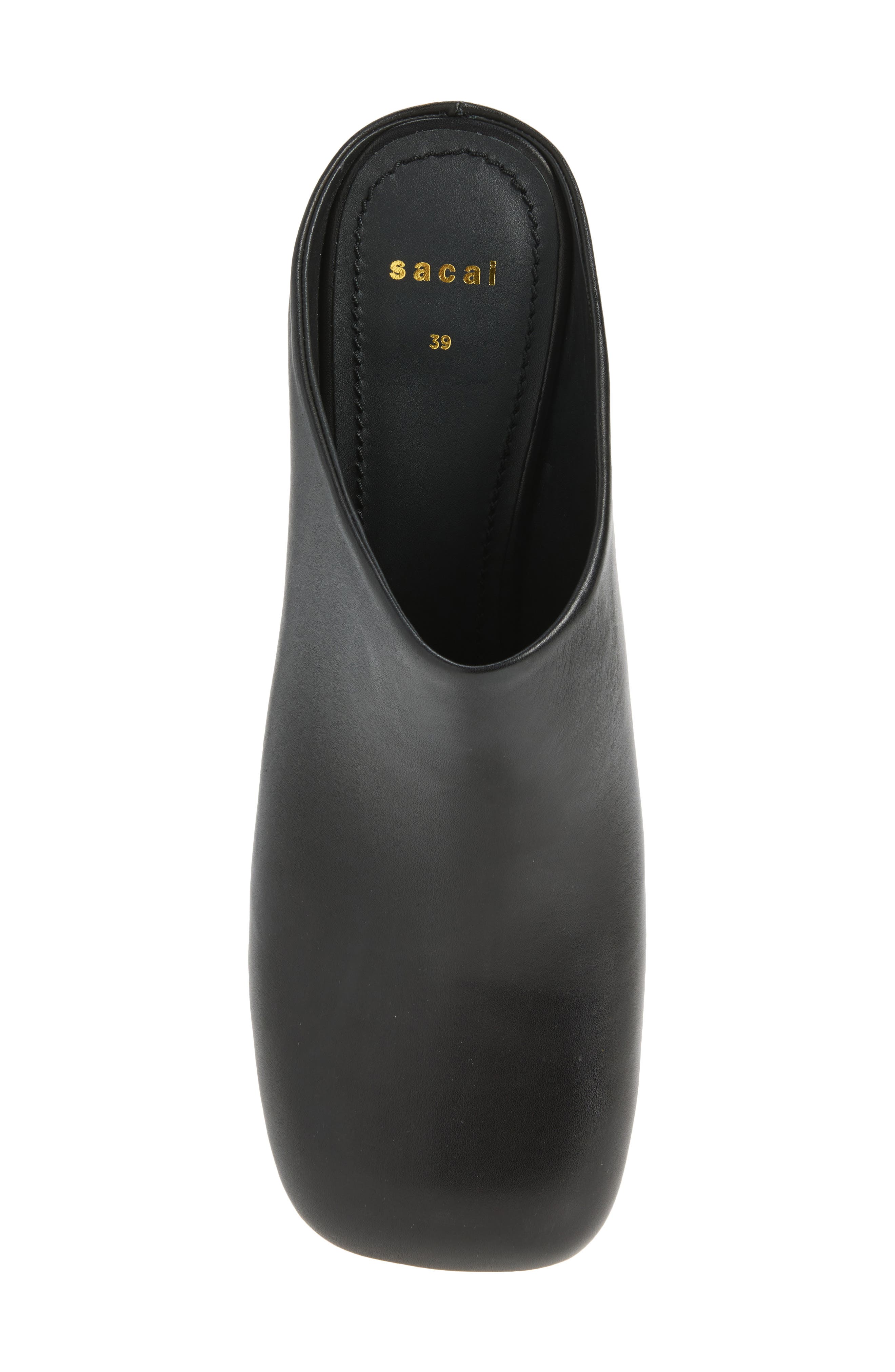 Square Toe Mule, Alternate, color, BLACK