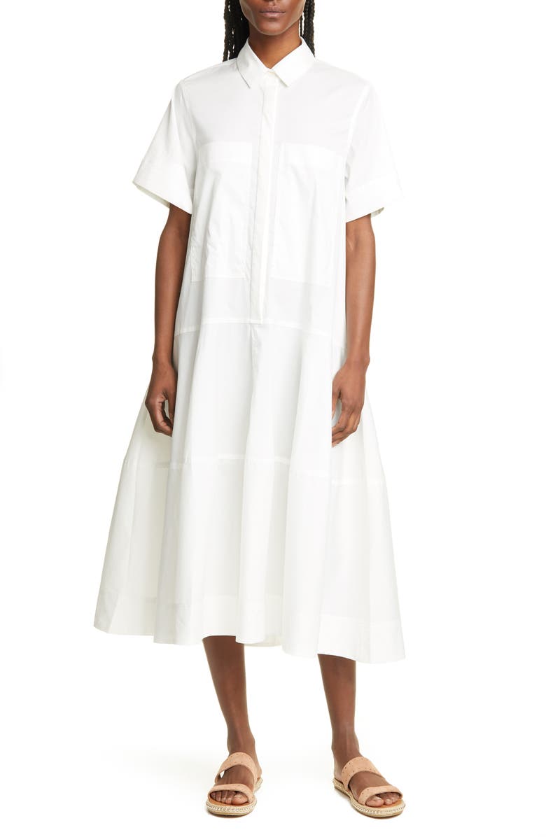 Lee Mathews Elsie Poplin Midi Shirtdress, Main, color, 