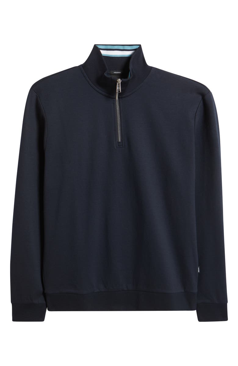 BOSS Stimmann Half Zip Top, Alternate, color, Dark Blue