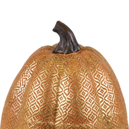 Northlight Touch Of Gold Textured Fall Harvest Pumpkin Decoration In Gold