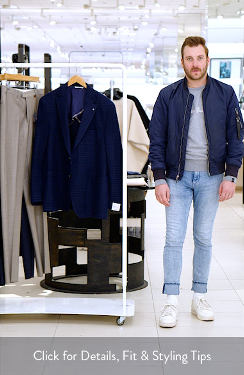 Hampton Plaid Stretch Wool Sport Coat, sales video thumbnail