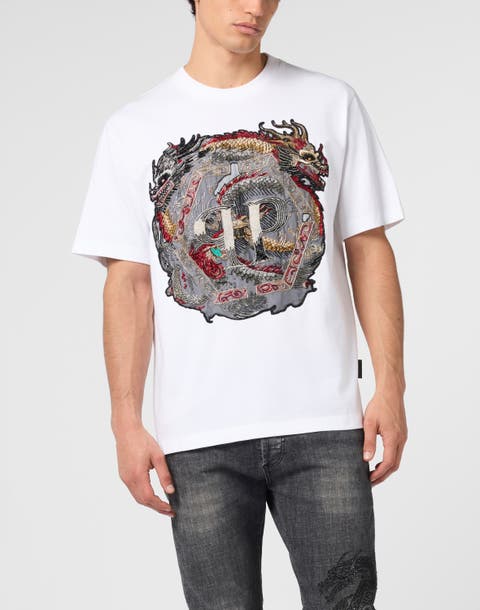 Round Neck T-Shirt Dragon Men