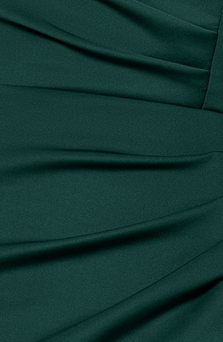 Xscape Evenings Ruffle Ruched Scuba Knit Gown, Alternate, color, 