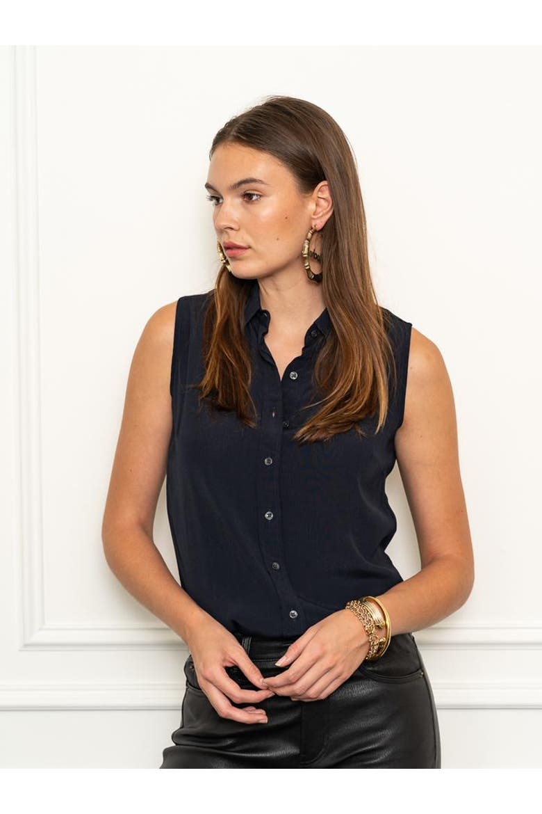 The Signature Sleeveless Shirt, Alternate, color, Black