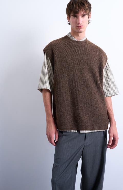 Oversize Crewneck Sweater Vest