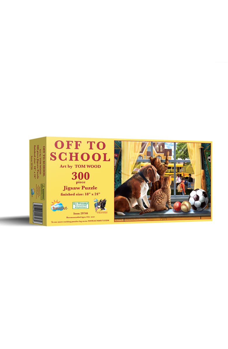 Sunsout Off to School 300 piece Jigsaw Puzzle for Adults, Main, color, Multicolor