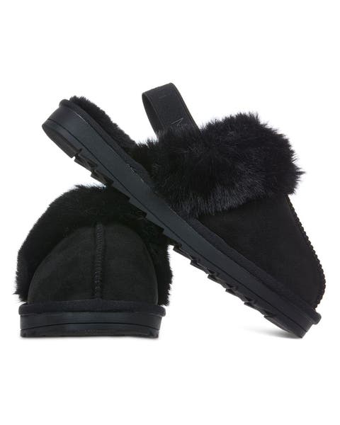 Little Kids' Fluffy Slide Slingback Slippers