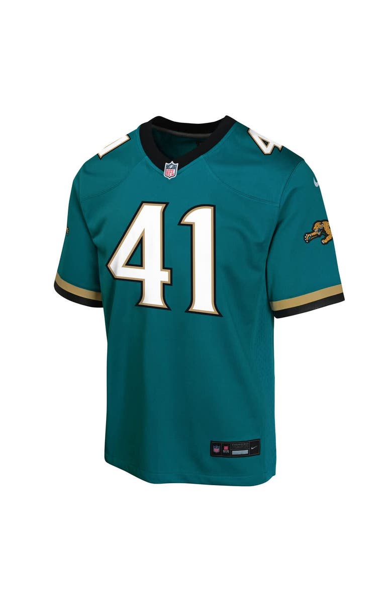 Nike Youth Nike Josh Hines-Allen Teal Jacksonville Jaguars Alternate 2 Prowler Throwback Game Jersey, Alternate, color, Teal