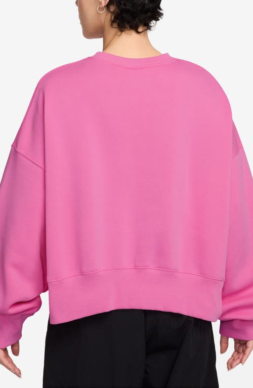 Nike Phoenix Fleece Oversize Crewneck Sweatshirt In Animal Print