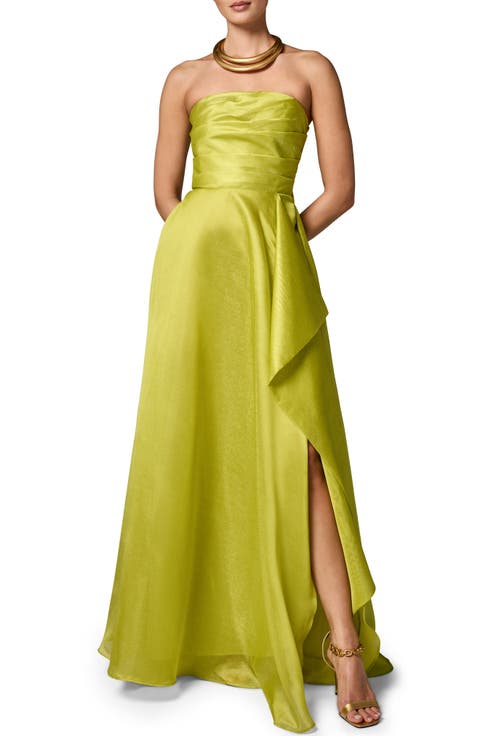 Strapless Ruffle Gown