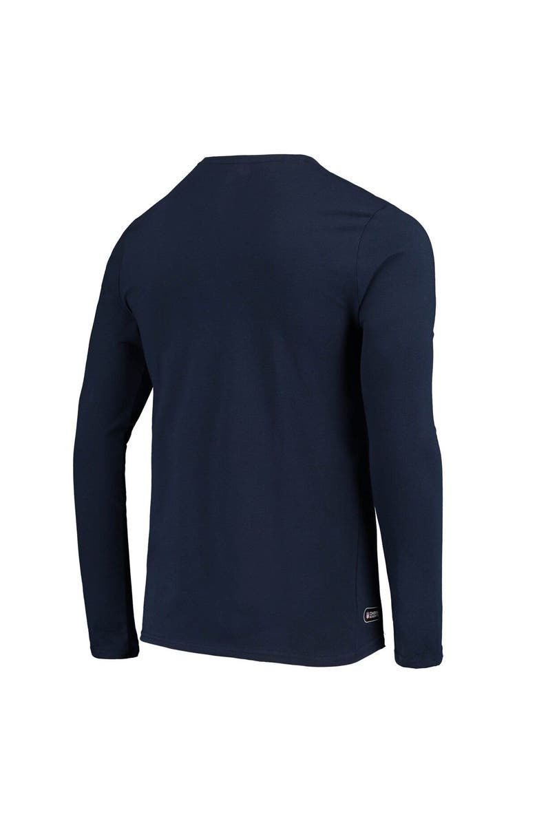 New Era Men's New Era Navy Houston Texans Combine Authentic Split Line Long Sleeve T-Shirt, Alternate, color, Navy