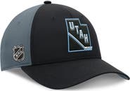 FANATICS Men's Fanatics  Black/Charcoal Utah Mammoth Utah Badge Adjustable Hat