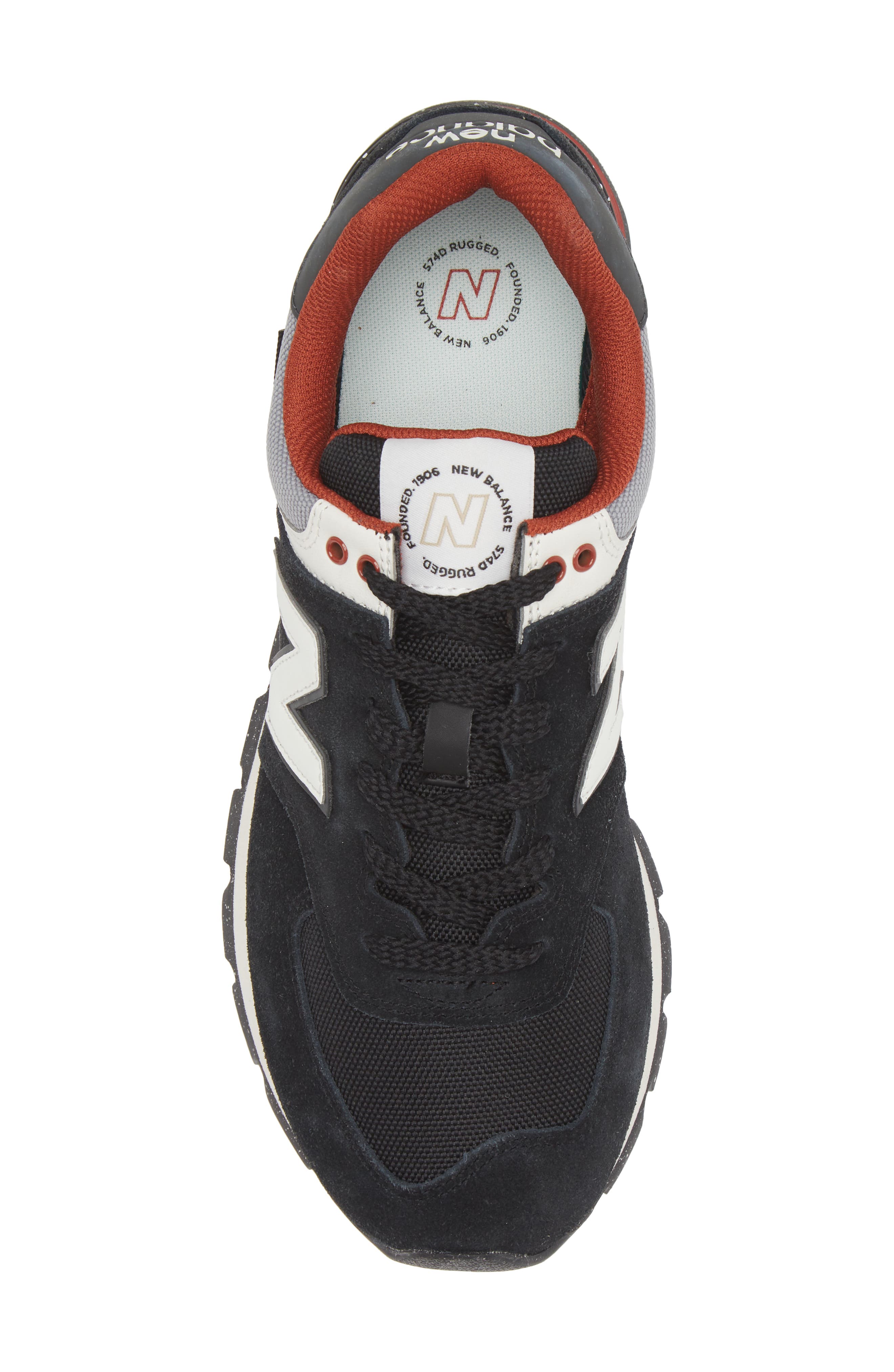 New Balance 574 Cordura Sneaker, Alternate, color, Black/ White